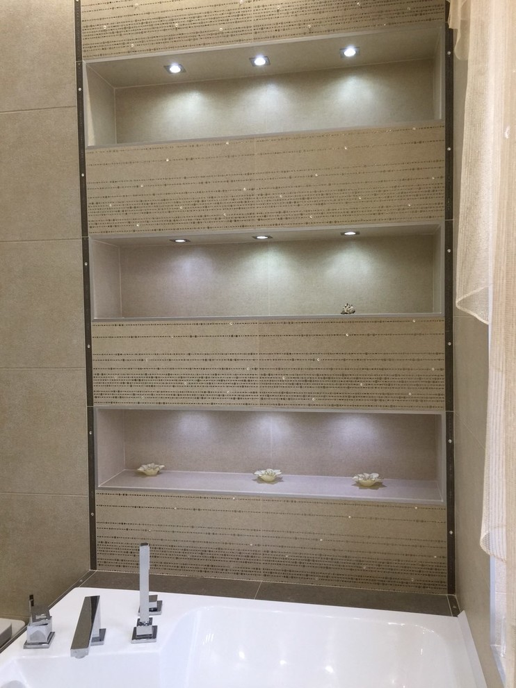 Ванная комната в интерьере СЕРЕБРО и ЗОЛОТО