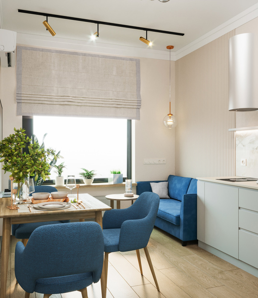 Визуализация кухни-гостиной в ЖК Береговой