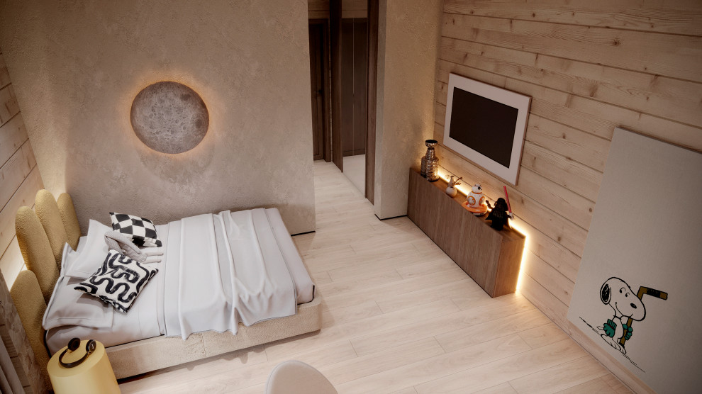 Интерьер подмосковного брусового дома компании Honka