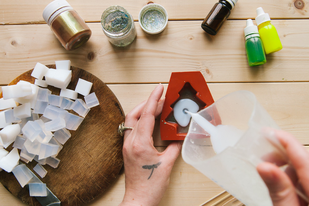 DIY: Новогоднее мыло-елочка ручной работы