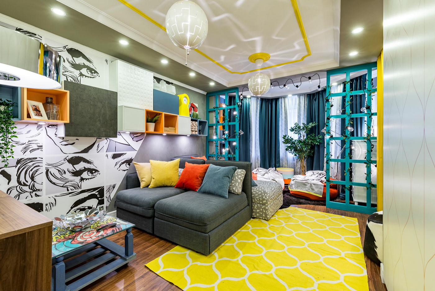 Проект спальни-гостиной для программы "Школы ремонта"