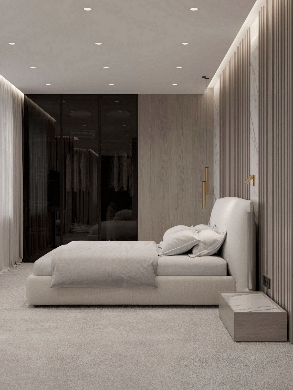 Хозяйская спальня с гардеробной, 25 кв.м