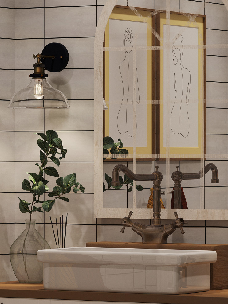 Обложка проекта: Ванная в стиле Фарм Хауз