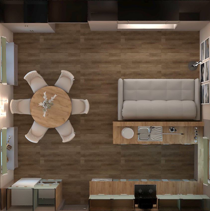 Обложка проекта: просто кухня-студия