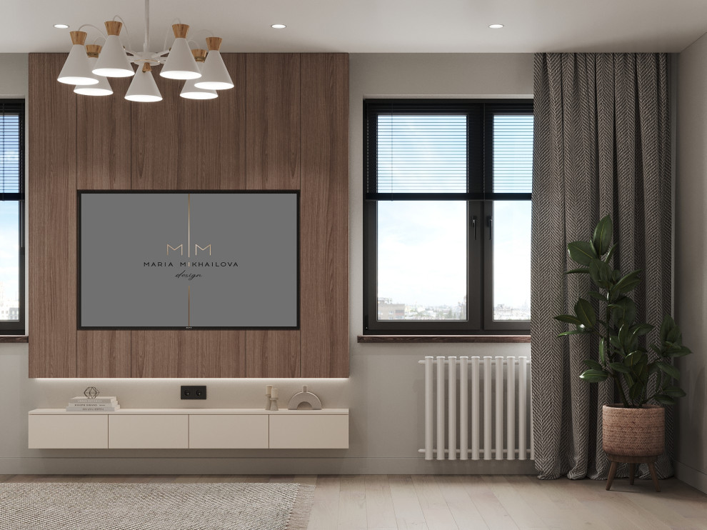 Квартира для молодой семьи с элементами сканди