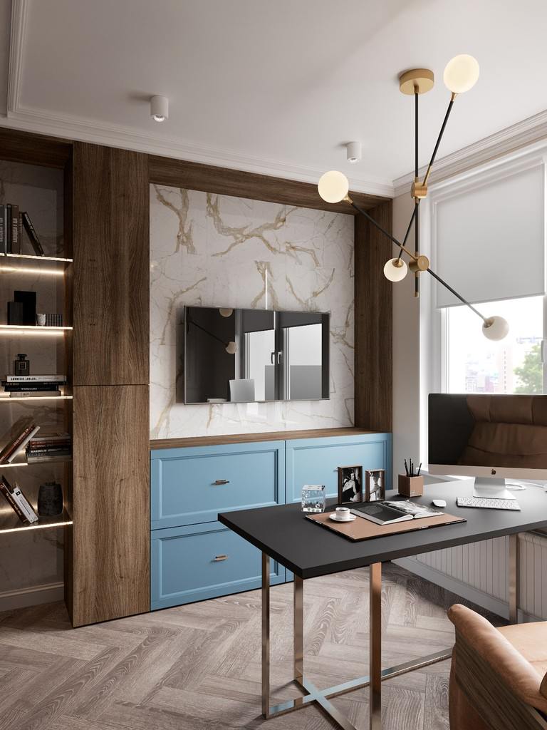 Дизайн интерьера квартиры в современном стиле в ЖК «Царская столица», 107 кв.м.