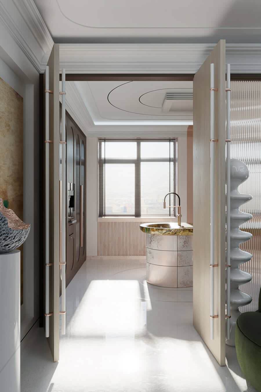 ЖК Янтарный город - (гостиная и кухня)