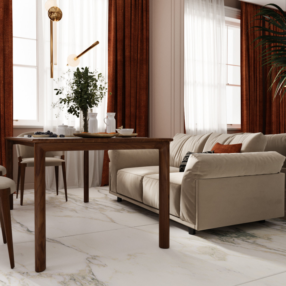 Яркая столвоая зона с мебелью Artfabric