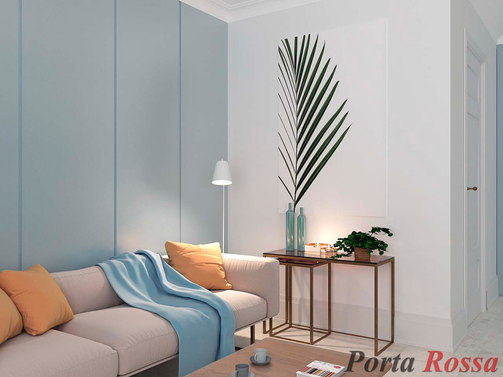 Кухня студия в Скандинавском стиле