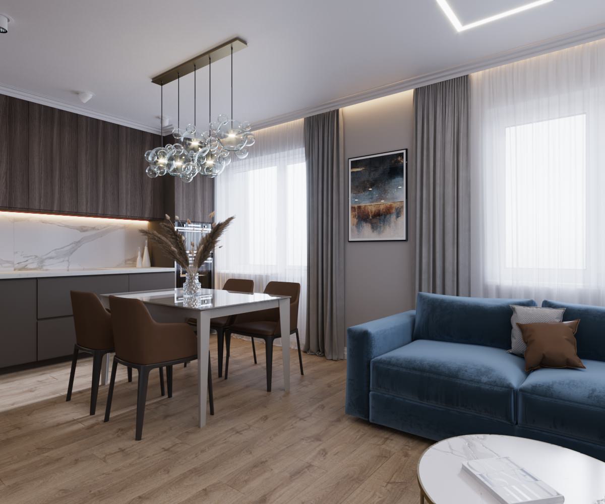 Кухня-гостиная из проекта "StyleHome"