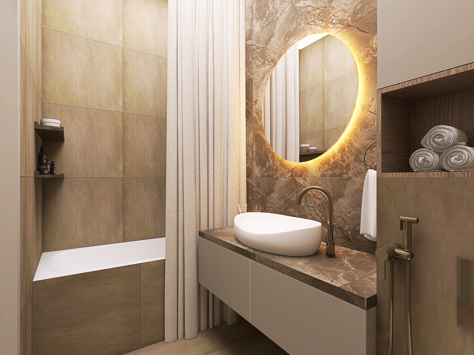 Трехкомнатная квартира в современном стиле ЖК Хвоя