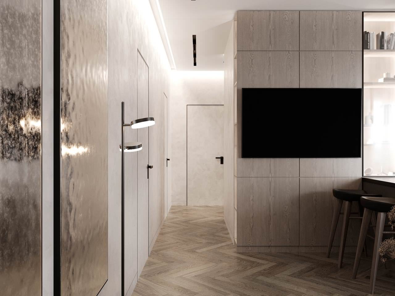 ДИЗАЙН ПРОЕКТ С ОЛИВКОВЫМИ ОТТЕНКАМИ