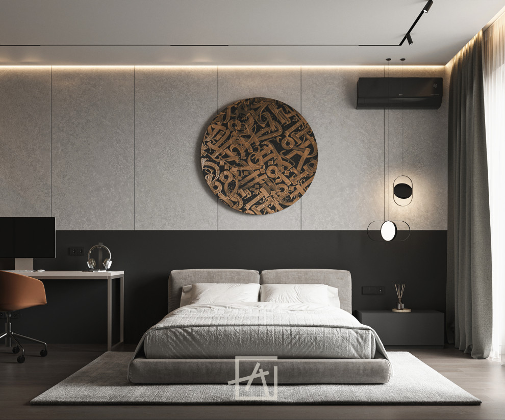 Обложка проекта: Спальня в стиле лофт 20 м²