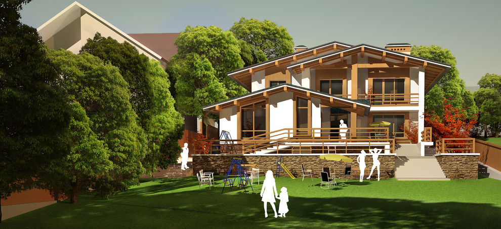 Загородный жилой дом в стиле Шале в  пос. Старопышминск