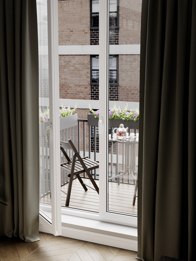 Современный mid-century в ЖК Западный Порт