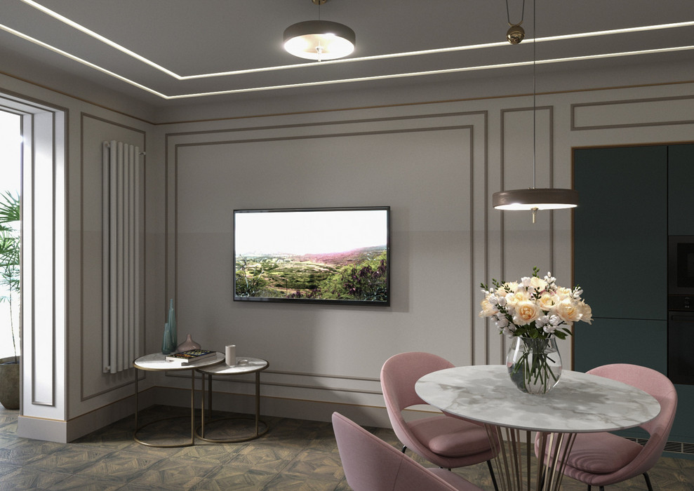 Волжский квартал (Кухня гостиная)