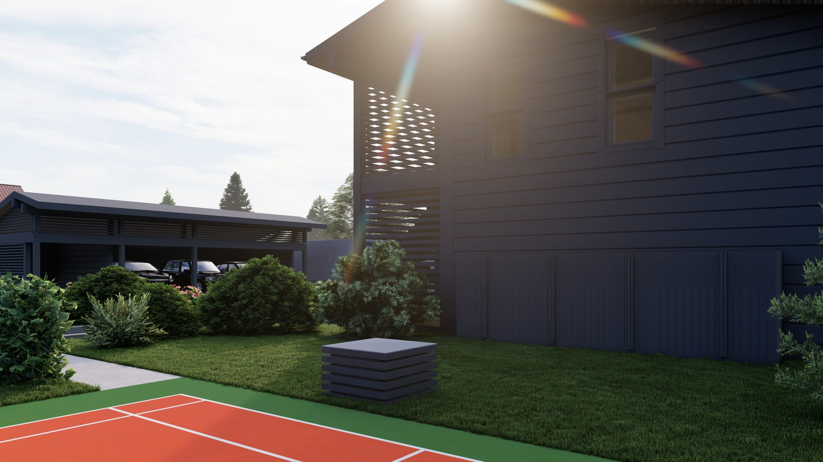 Концепция экстерьера и ландшафта загородного дома