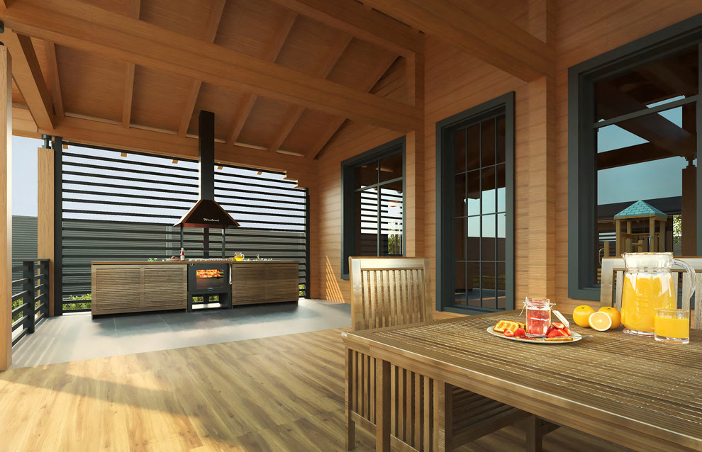 Одноэтажный дом из клееного бруса