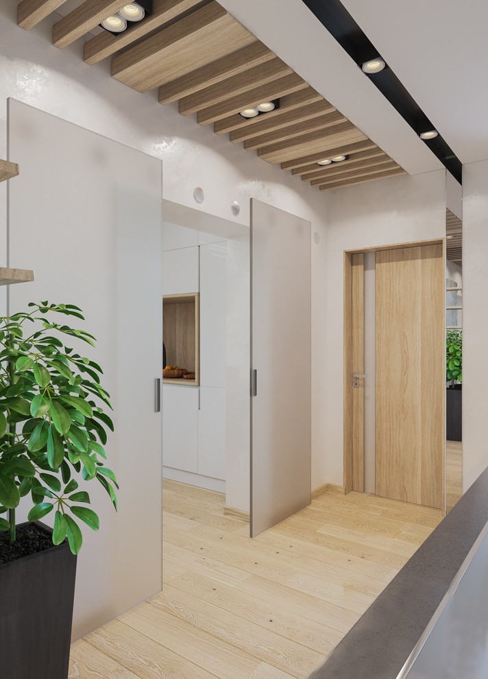 Визуализация кухни и гостинной в современном стиле для студии kv-design