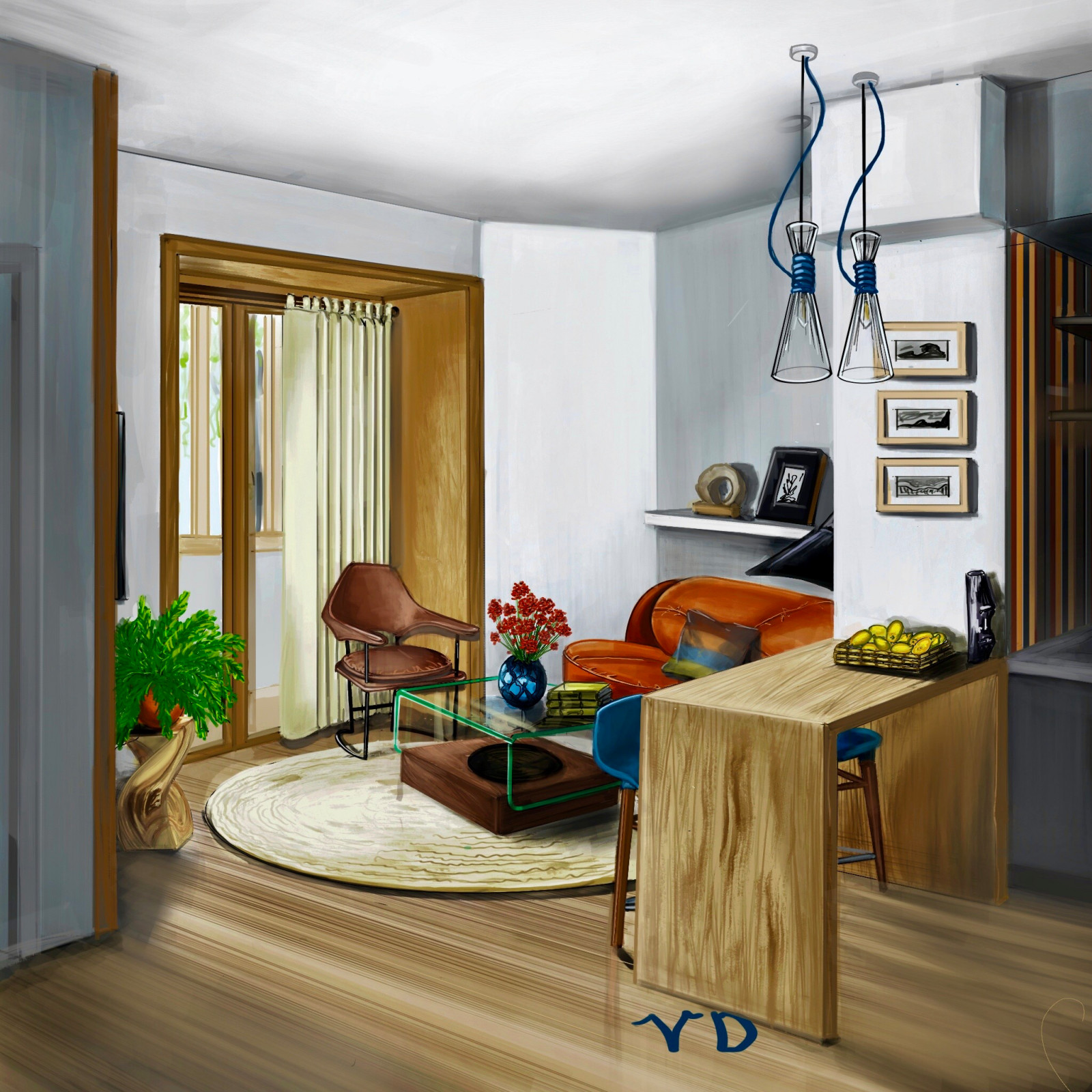 Обложка проекта: Квартира с открытой планировкой ЖК "Потаповская Роща" г. Москва