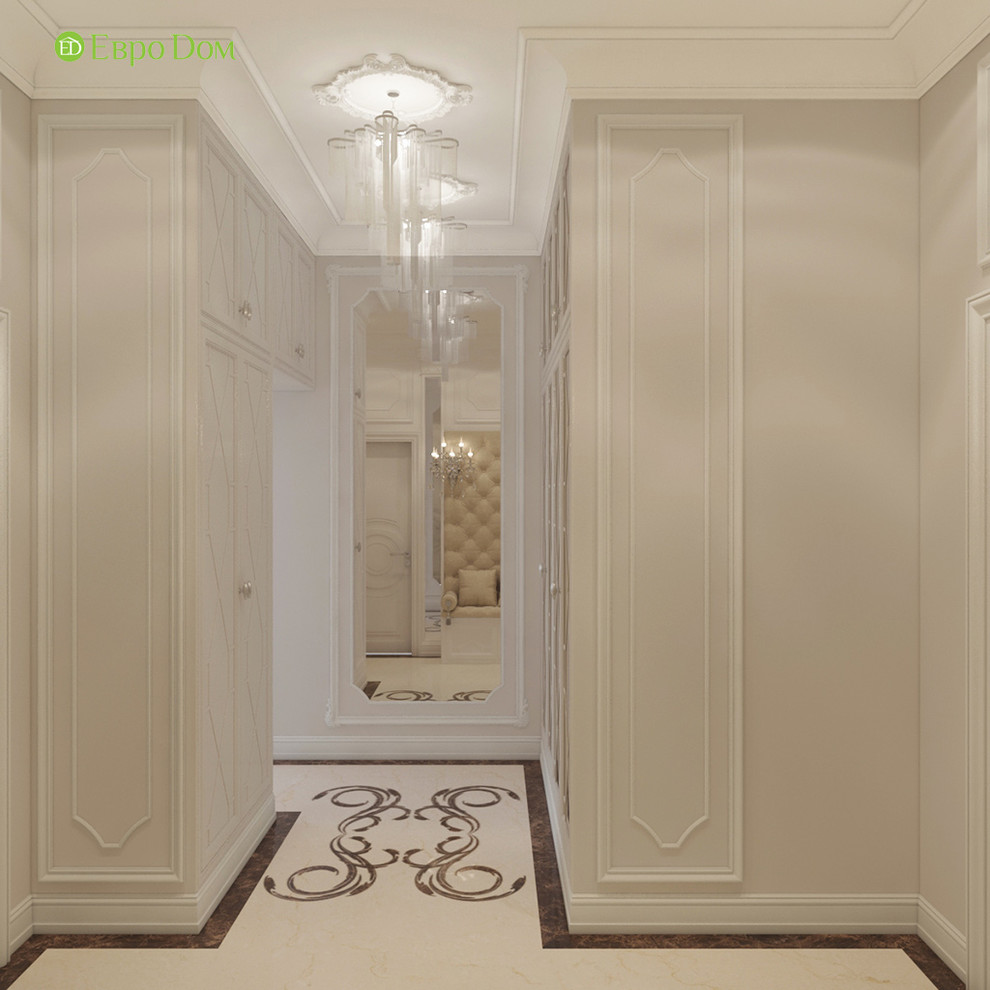 Дизайн трехкомнатной квартиры 120 кв. м в классическом стиле. Фото проекта