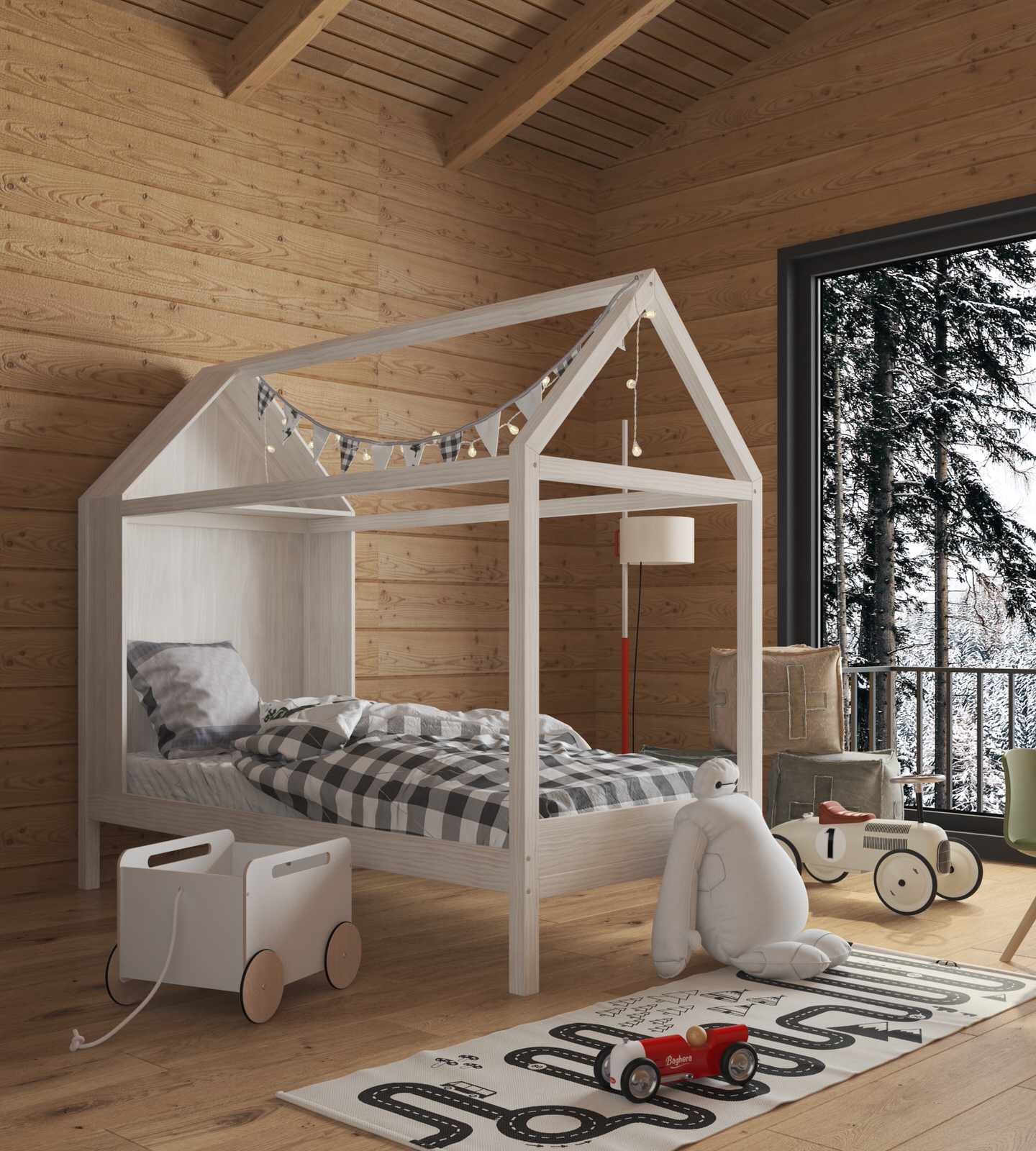 Дизайн-проект интерьера загородного дома (из бруса)