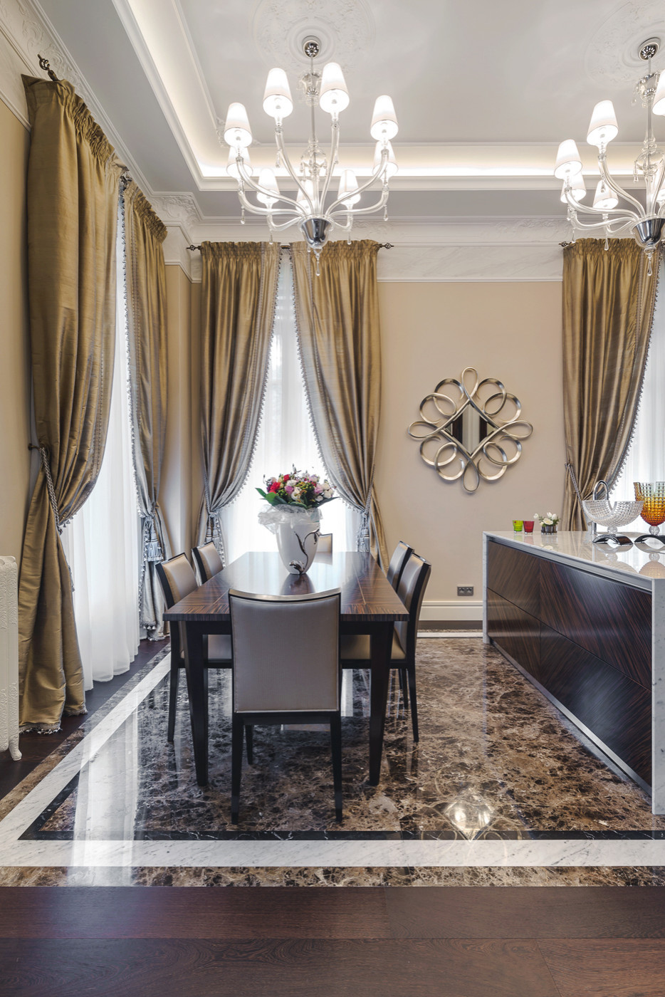 Interior design of apartment on Italian Riviera