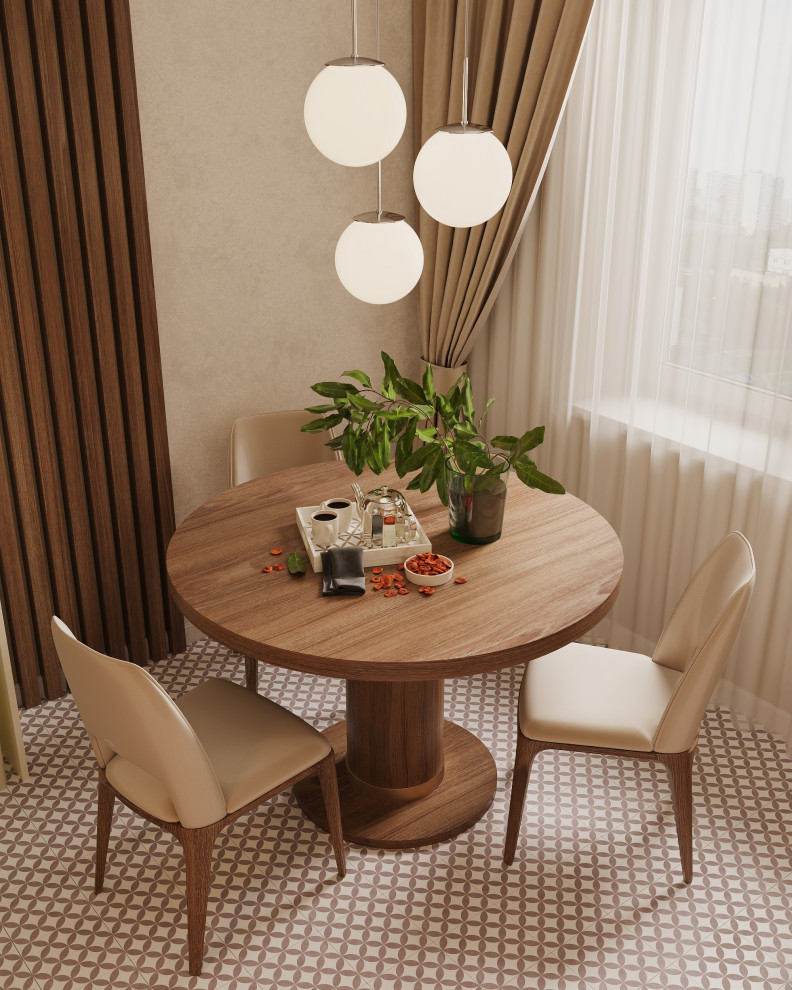 Кухня в бежевых тонах