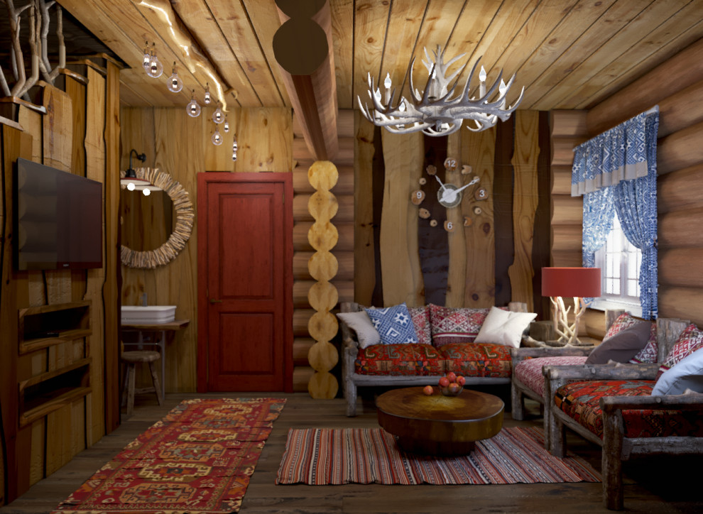 Гостевой деревянный домик, 2 этажа,