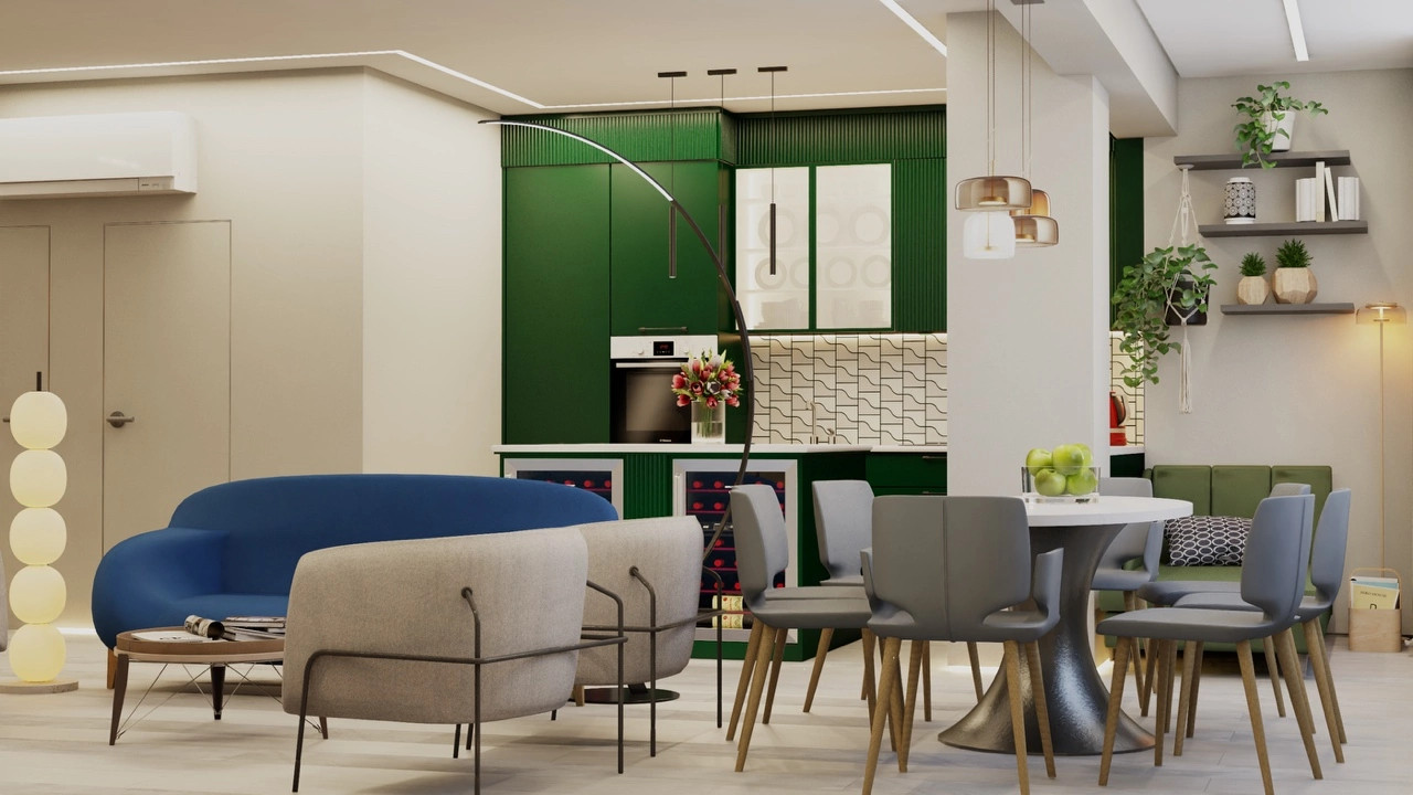 ЖК Центральный гостиная, прихожая 67 кв м