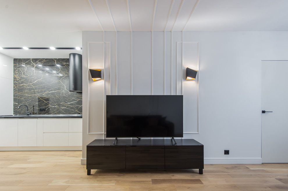 Квартира в современном стиле с зелёной спальней