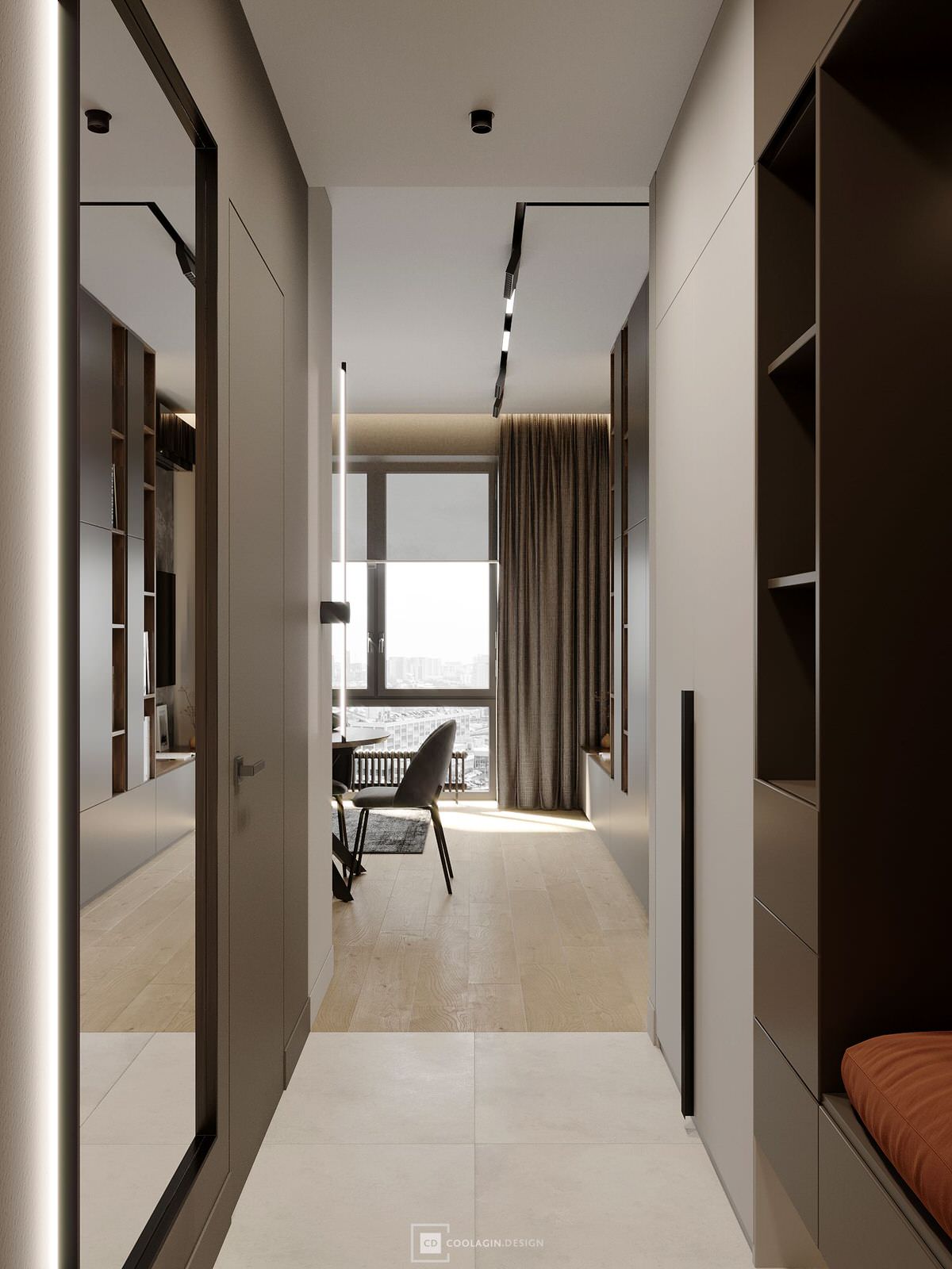 Стильная квартира с панорамными окнами даже в санузле