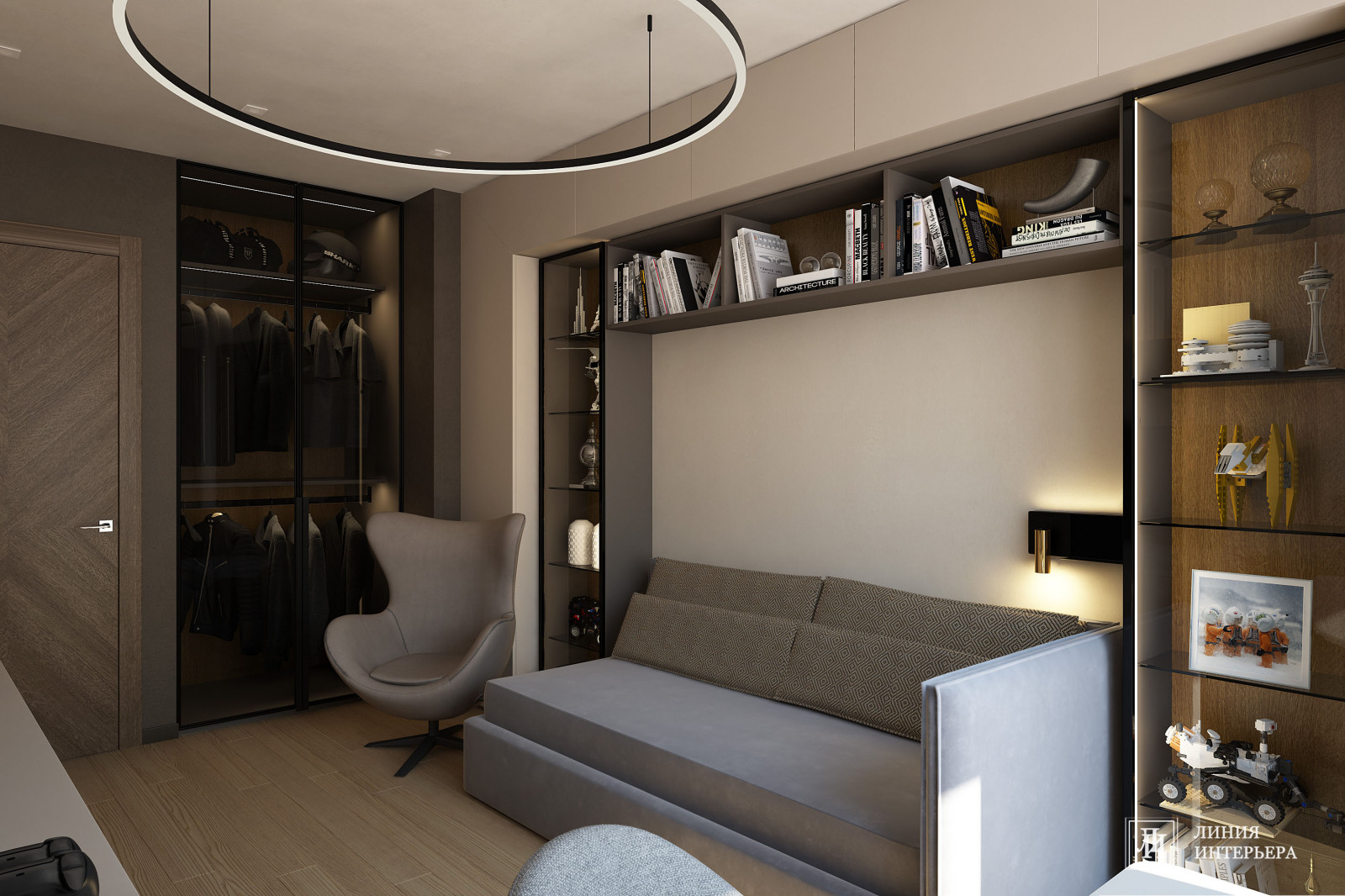 Дизайн интерьера для молодых людей в стиле минимализм