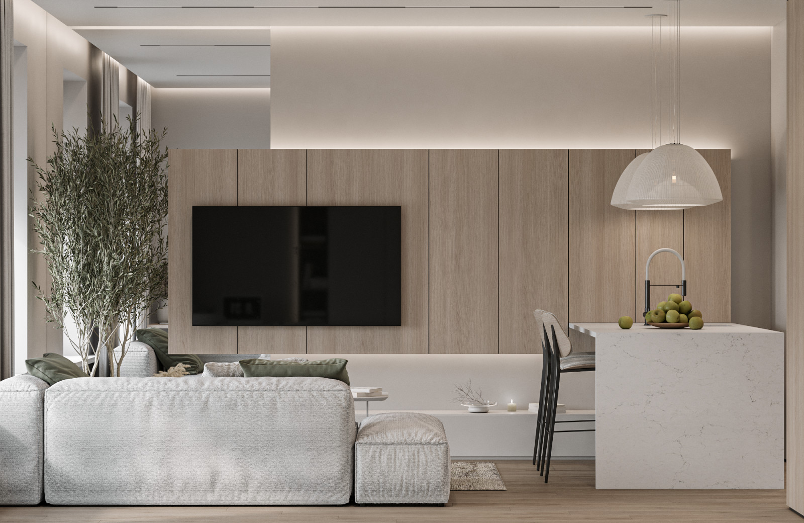 Дизайн интерьера, современный эко стиль.