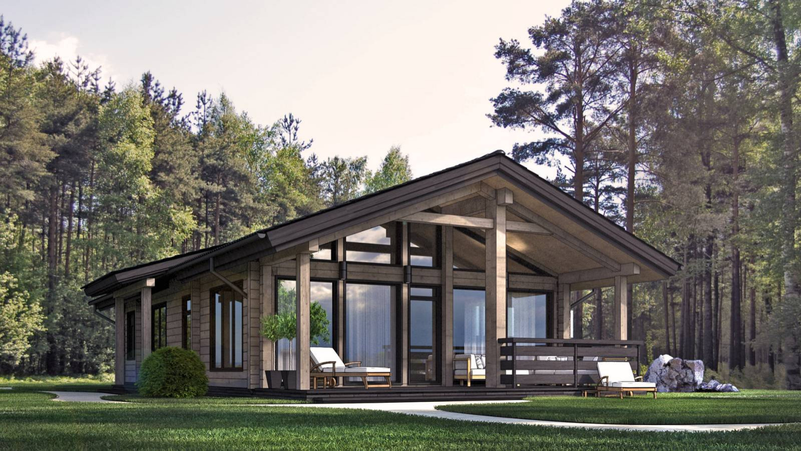 Обложка проекта: Типовой проект дома из клееного бруса