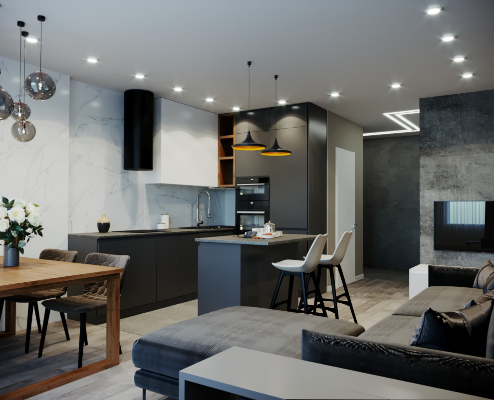 Обложка проекта: Дизайн трехкомнатной квартиры в Новосибирске