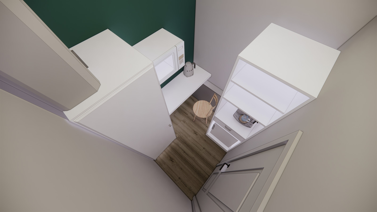 Дизайн-проект студии наращивания волос 30 кв.м.