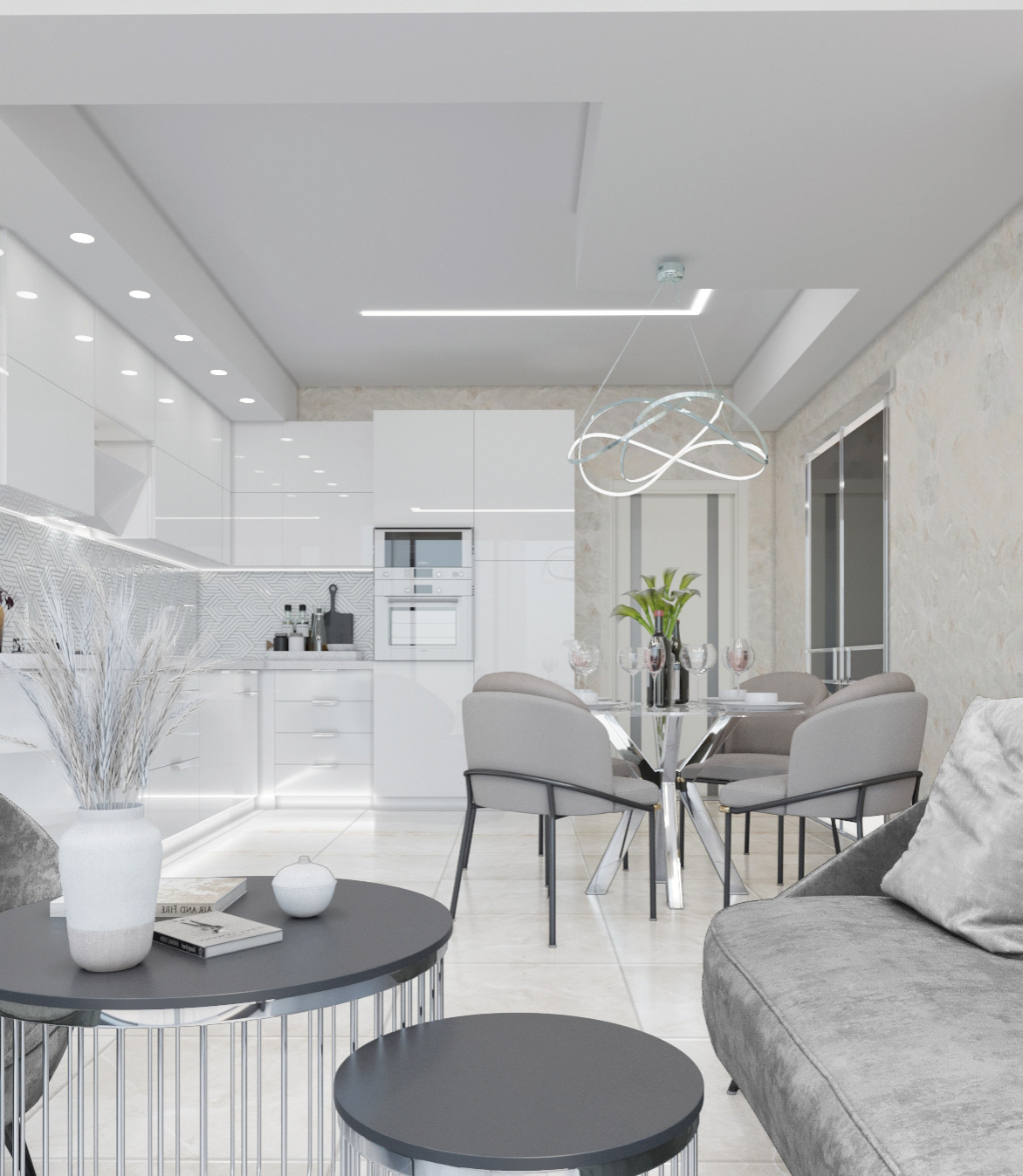 Проект 2-х комнатной квартиры в Апартаментах Лахта Плаза