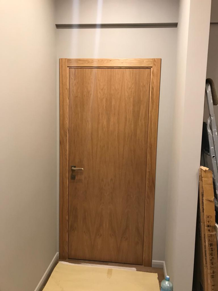 Шпонированные гладкие двери (дуб медовый)