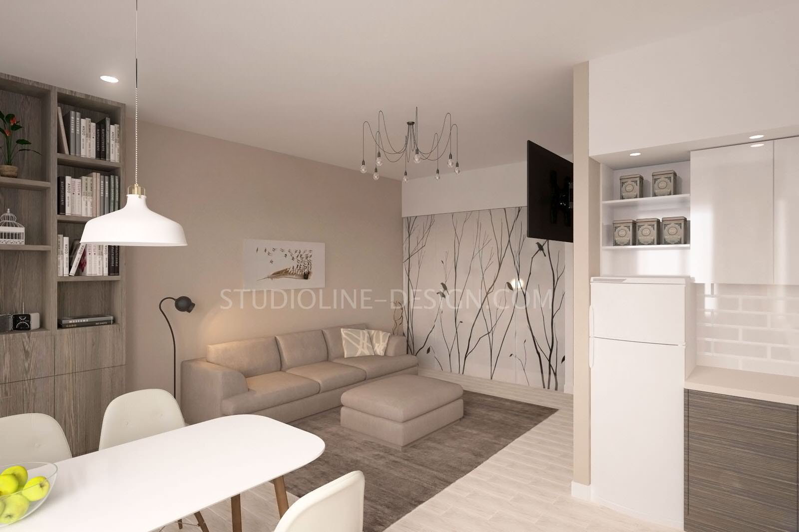 Дизайн интерьера студии в скандинавском стиле