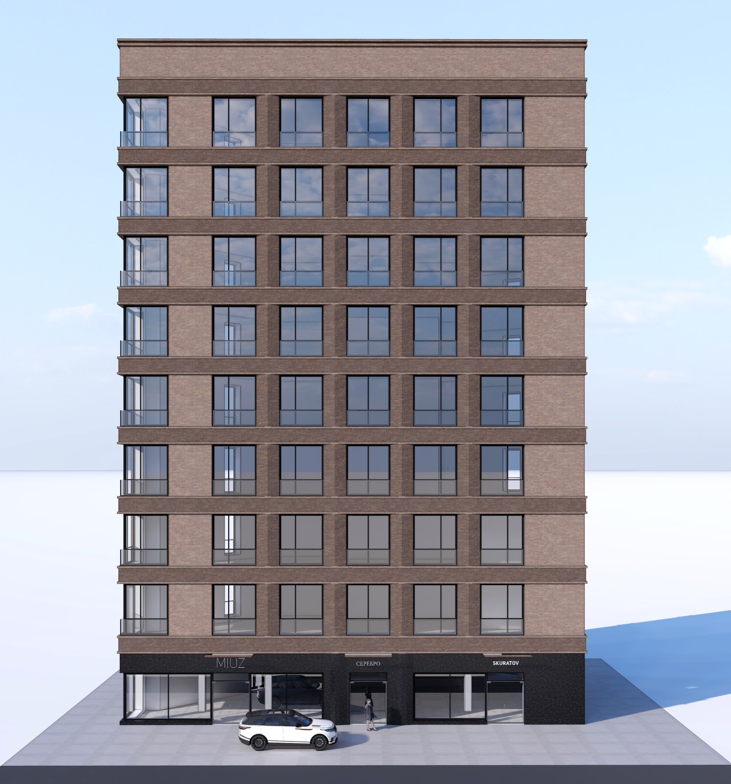 Эскизные предложения жилого дома на Серебрянической набережной. Москва