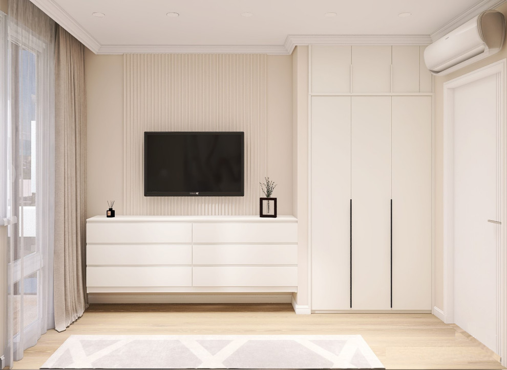 Проект 2 ком. квартира 58,3 м2 для женщины с сыном. Стиль современный