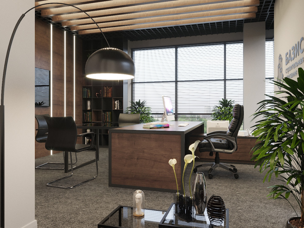 Обложка проекта: Офис строительный компании, современный, 2019