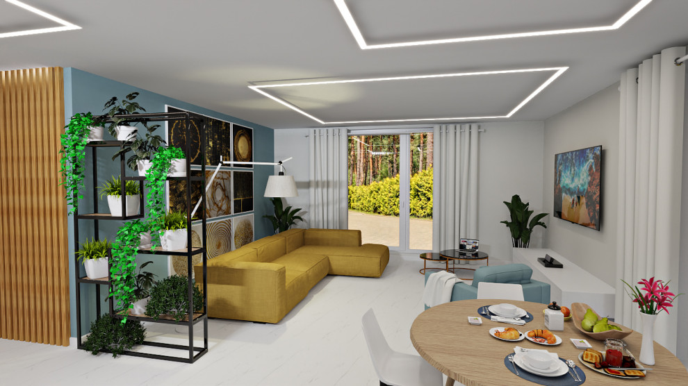 Гостиная, искусственное освещение