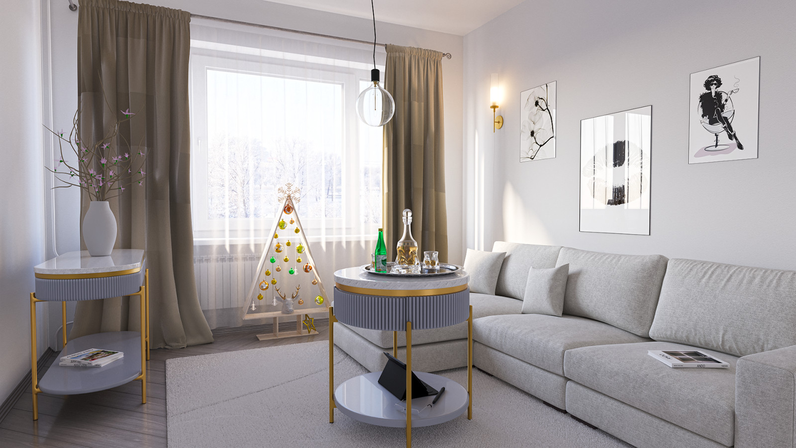 Визуализация гостинной