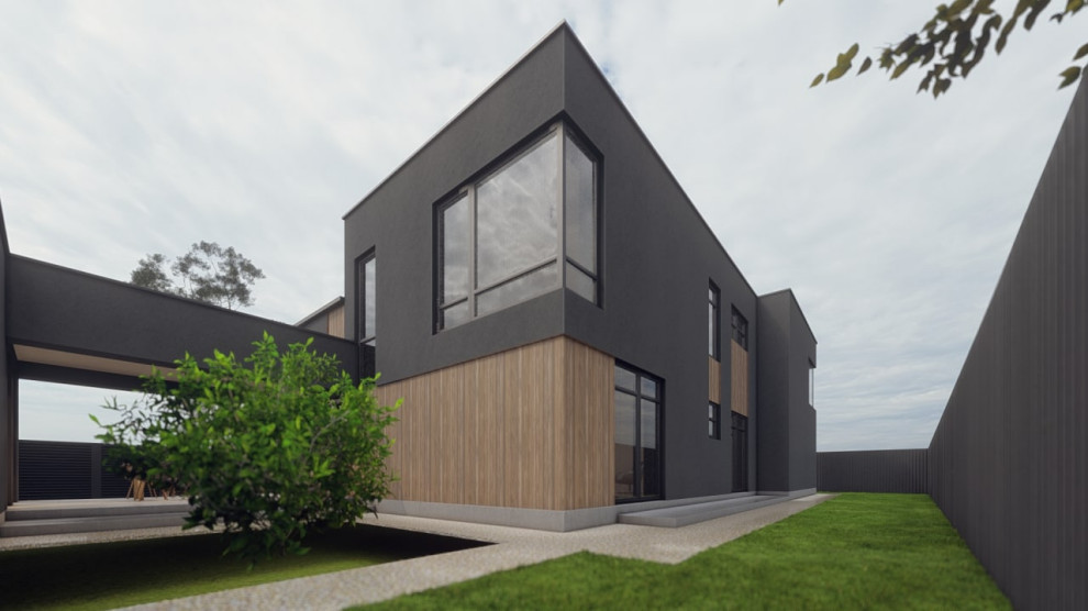 Проект дома с плоскими кровлями