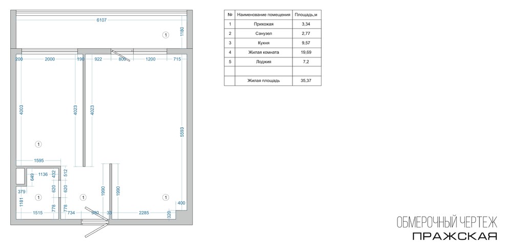 Обложка проекта: однушка для пары айтишников