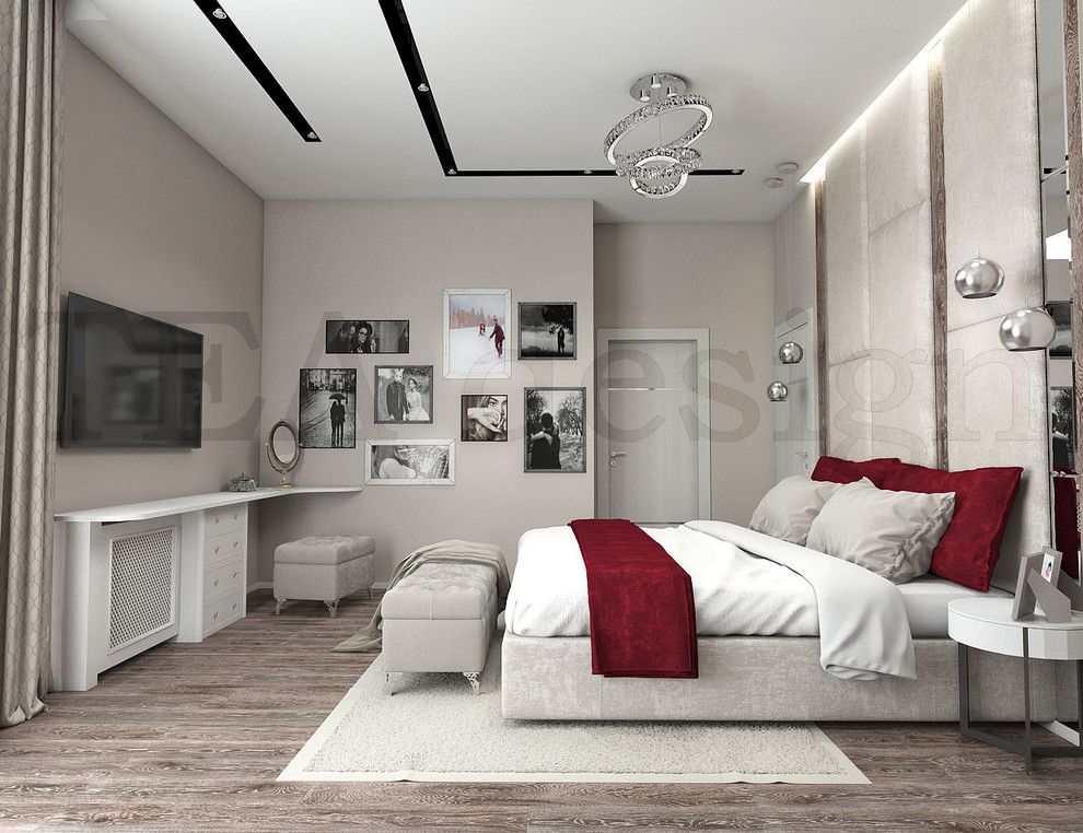 Минимализм хозяйской спальни