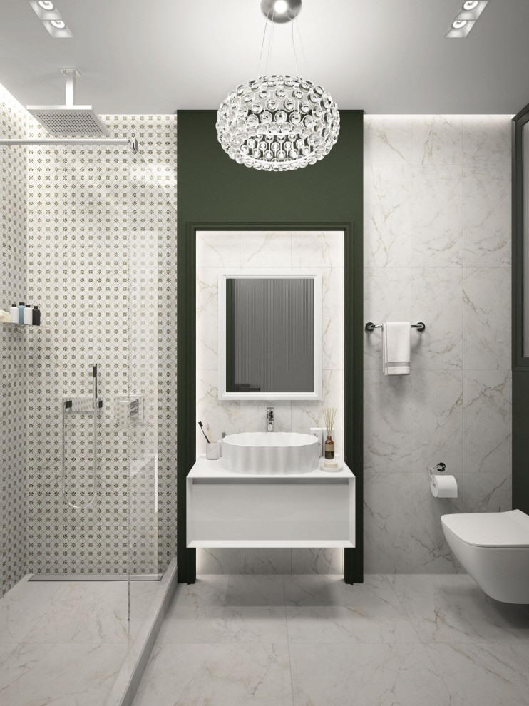 Визуализации спальной и ванной комнат.