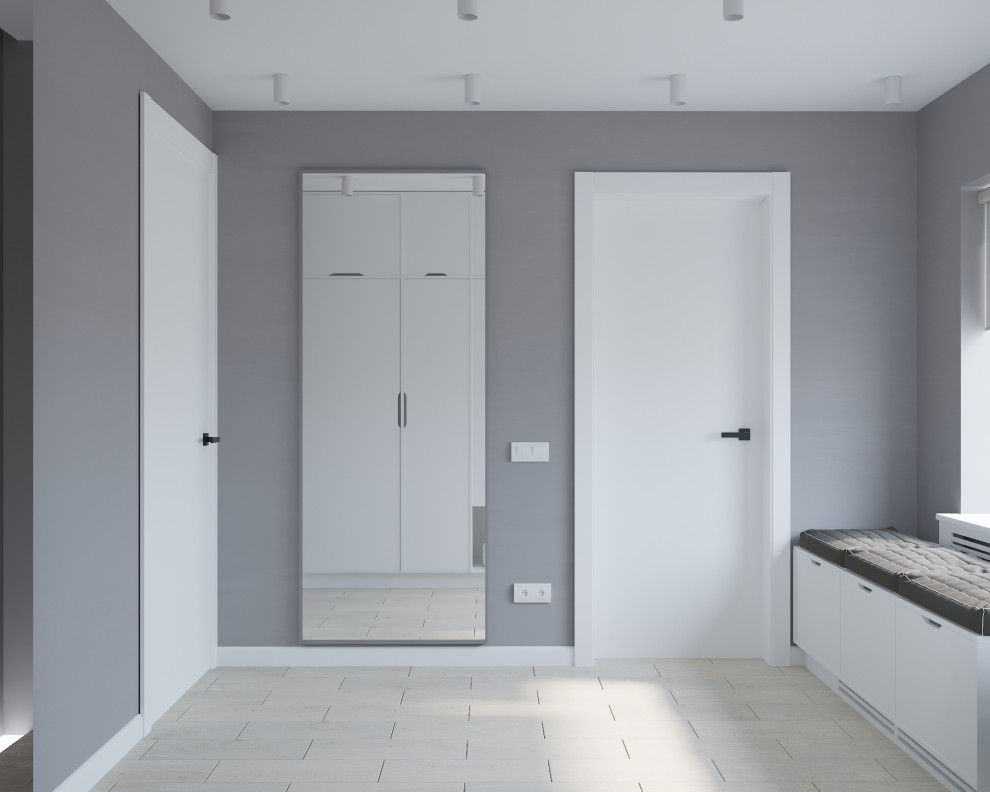 Частный дом «серые оттенки минимализма с современной классикой»